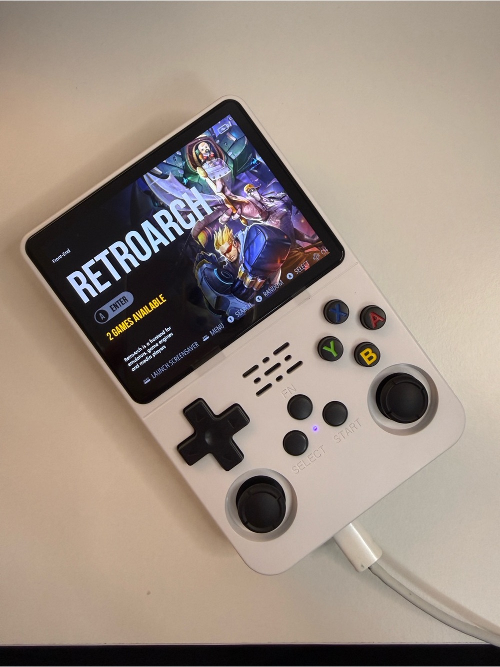 Handheld R36S Retro Gaming Console - White